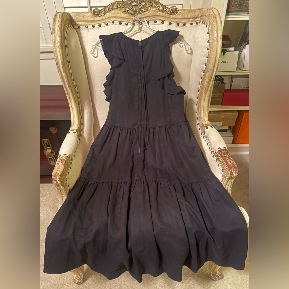 Ulla Johnson linen blend black tiered dress - Picture 16 of 16